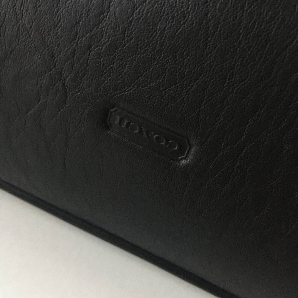 COACH Black Leather Cosmetic Pouch - Picture 10 of 13